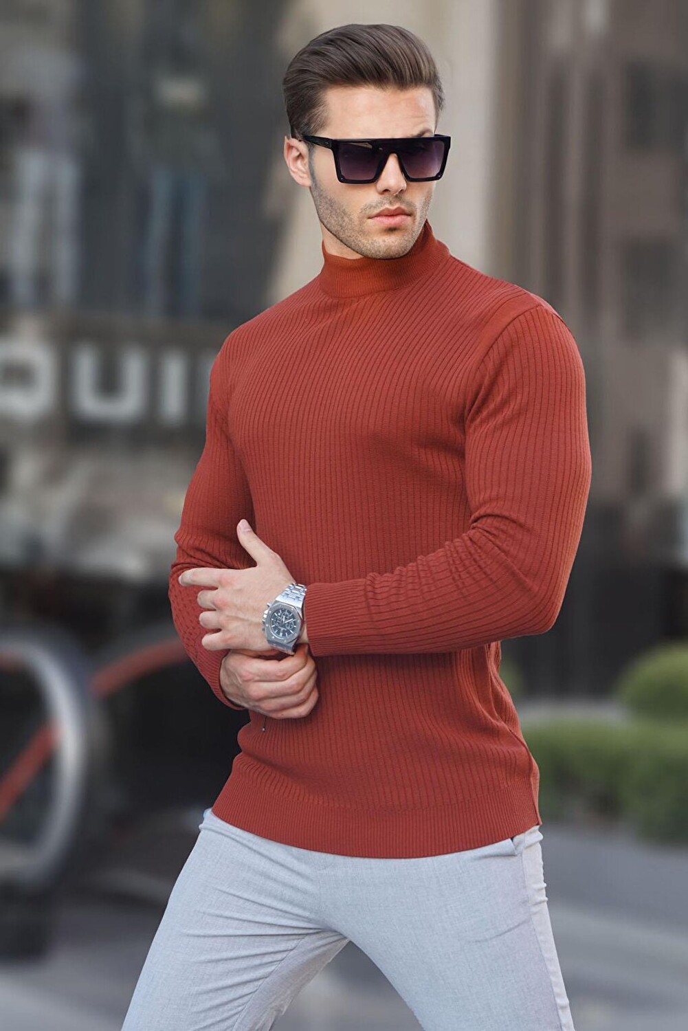 

Мужской трикотажный свитер Tile Turtleneck 6822 MADMEXT
