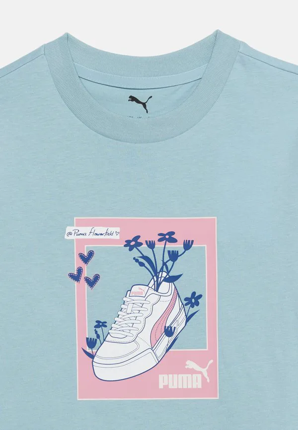 Футболка с графическим принтом в виде кроссовок, унисекс. Puma, Seafoam — фото 4
