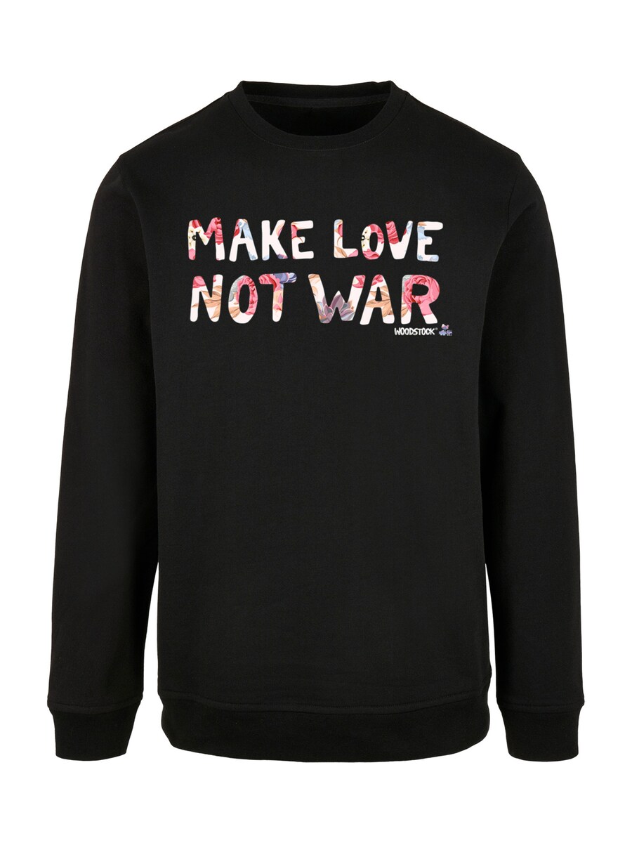 

Толстовка F4NT4STIC Woodstock Music Festival Peace Make Love Not War Floral Blumen, черный
