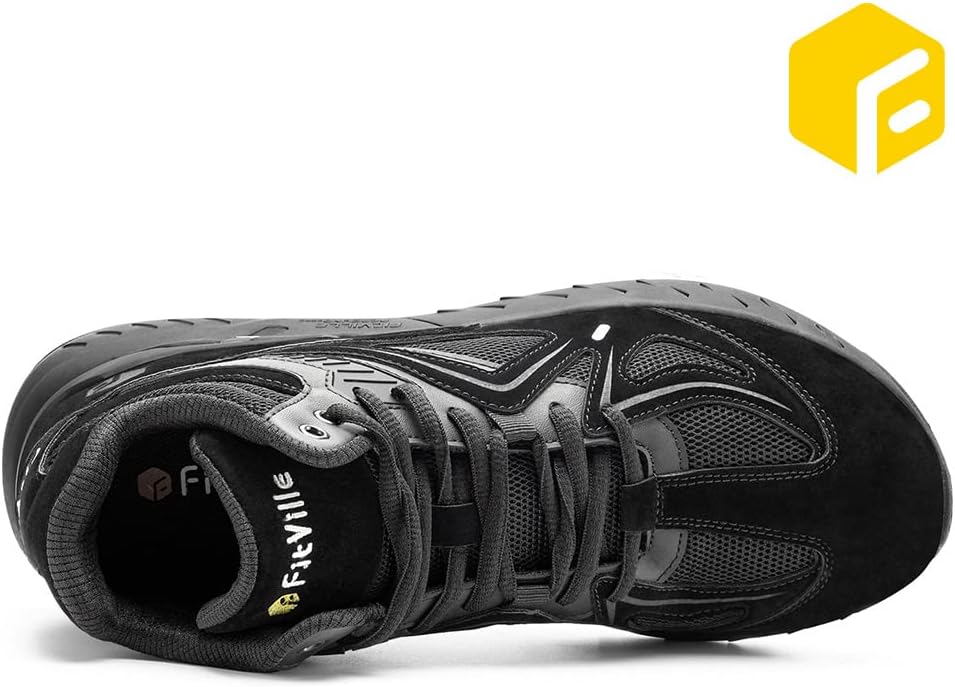 Кроссовки FitVille Wide для мужчин с плоскостопием, сверхширокие высокие с поддержкой щиколотки, черный — фото 3