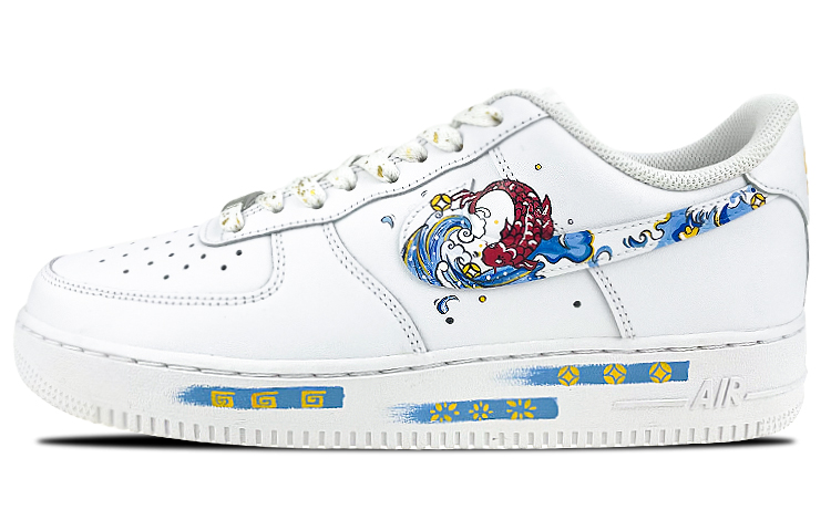 

Кроссовки Nike Air Force 1 Skateboard Shoes Men Low-Top Blue Red