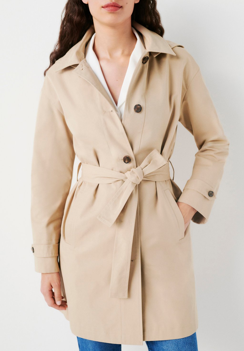 

Пальто-тренч FRENCH BRAND FASHION ELEGANT MODERN GABARDINE Caroll, бежевый