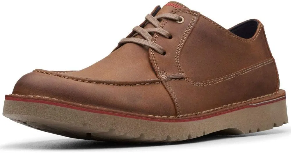 Мужские кроссовки Clarks Vargo Vibe Oxford, Brown Dark Tan Lea Dark Tan Lea