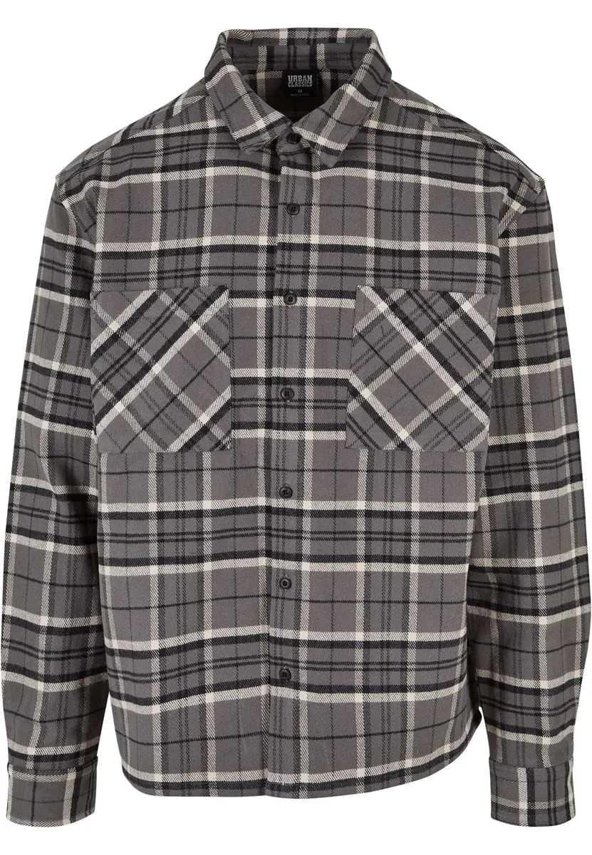 

Рубашка с длинными рукавами URBAN CLASSICS " Urban Classics Men's Boxy Kane Check Shirt" (1 шт.), черный