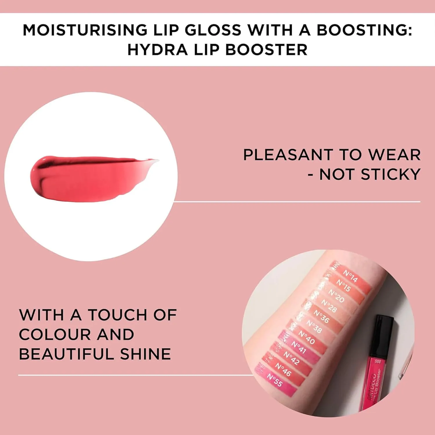ARTDECO Hydra Lip Booster - прозрачный Cryptal Bud - увлажняющий блеск для губ с эффектом увеличения объема, легким оттенком и красивым сиянием, нелипкая текстура, уход за губами, масло для губ, макияж, гиалурон - 6,2 мл, Translucent Cryptal Bud — фото 4