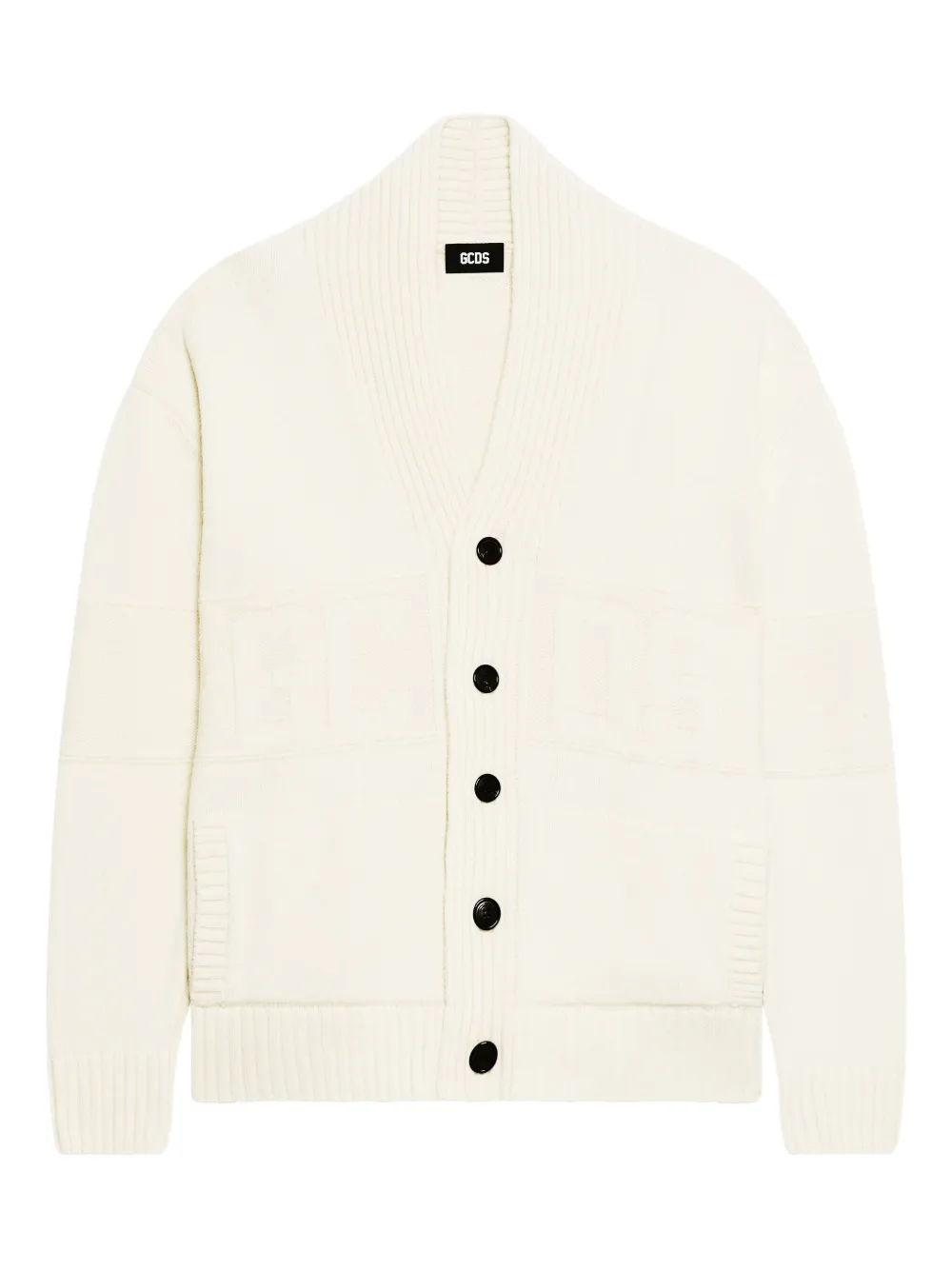 

Кардиган с V-образным вырезом на пуговицах Gcds, нейтральный