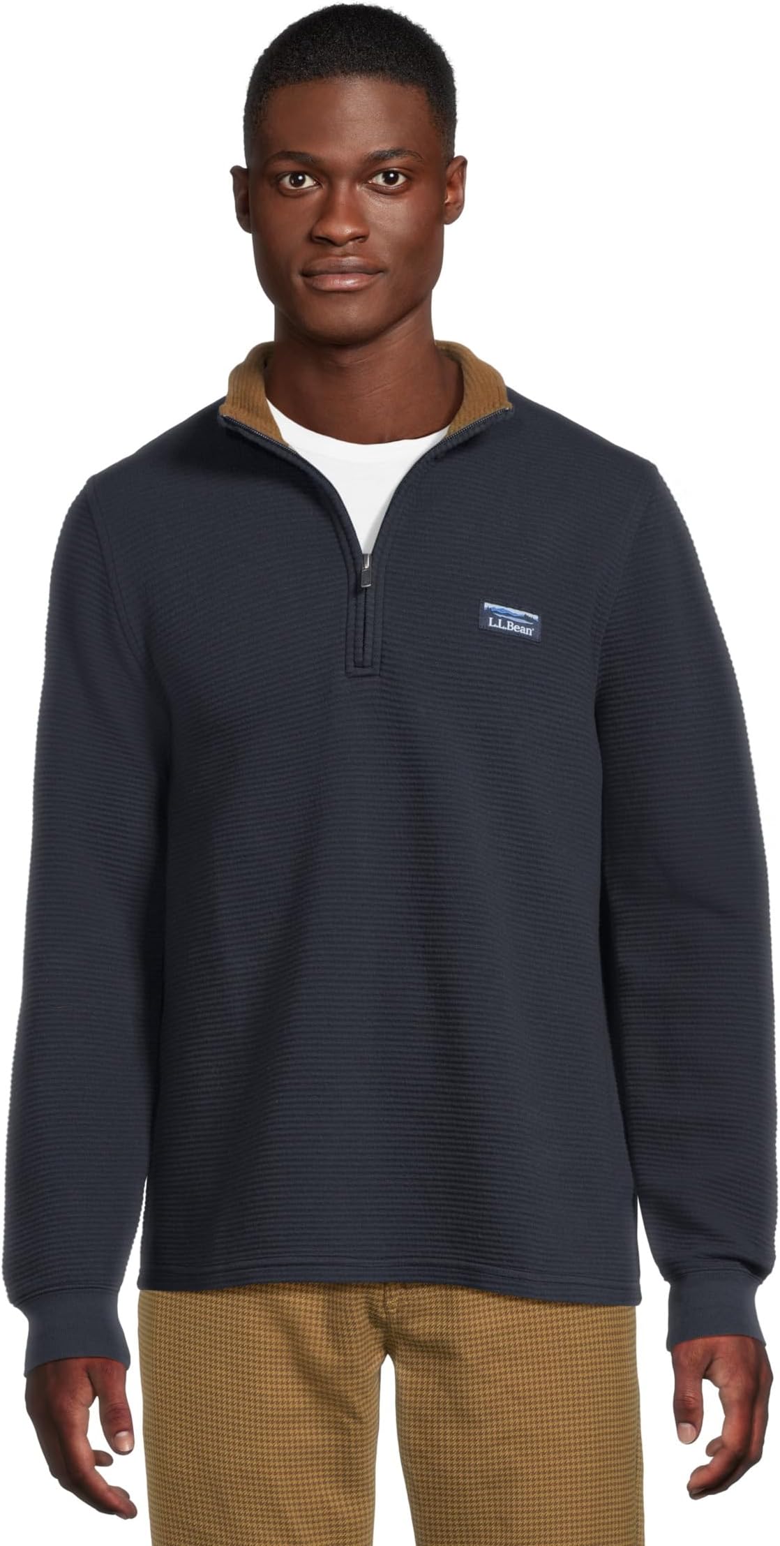 

Толстовка L.L.Bean Lakewashed Double-Knit Quarter-Zip Long Sleeve, цвет Classic Navy