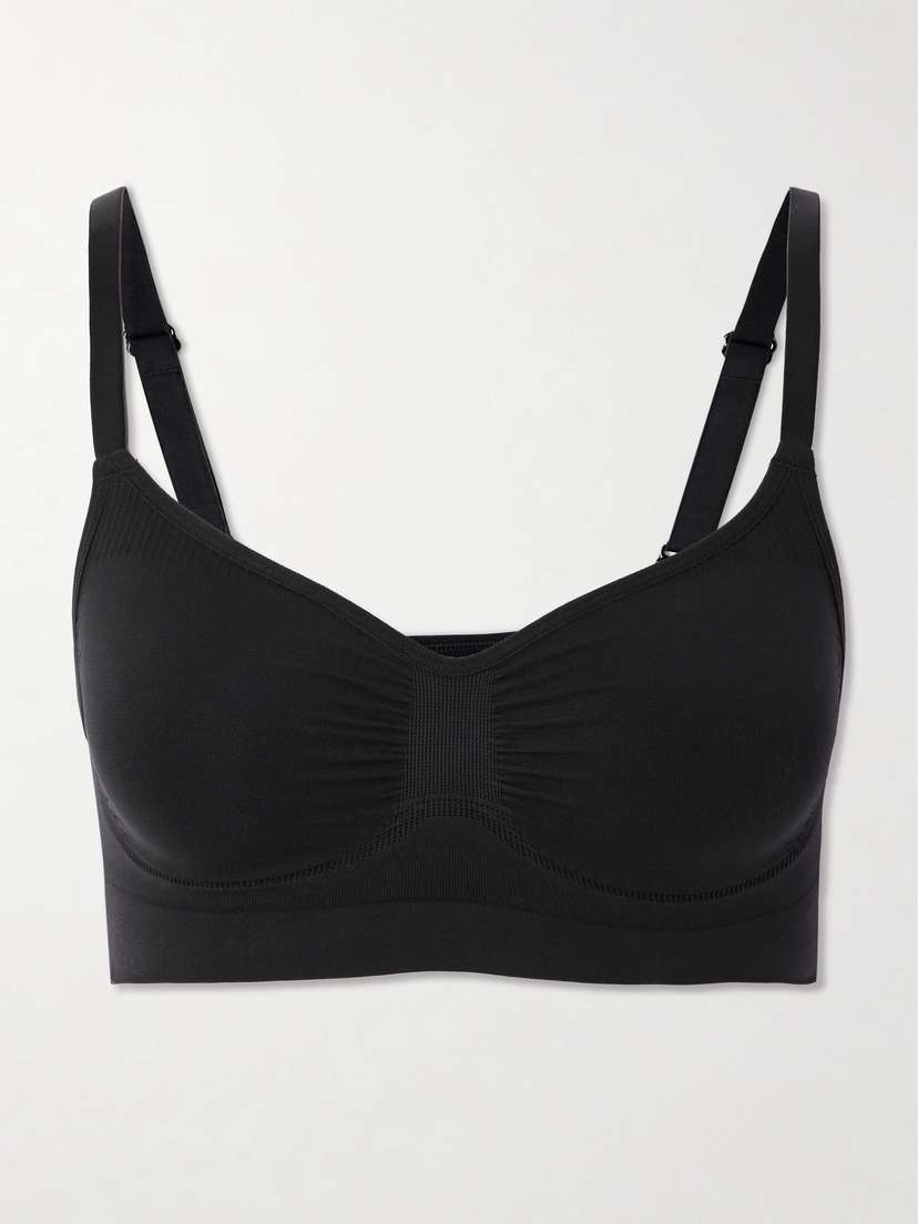 

Бесшовный скульптурный бюстгальтер-бралетт - оникс Skims, черный