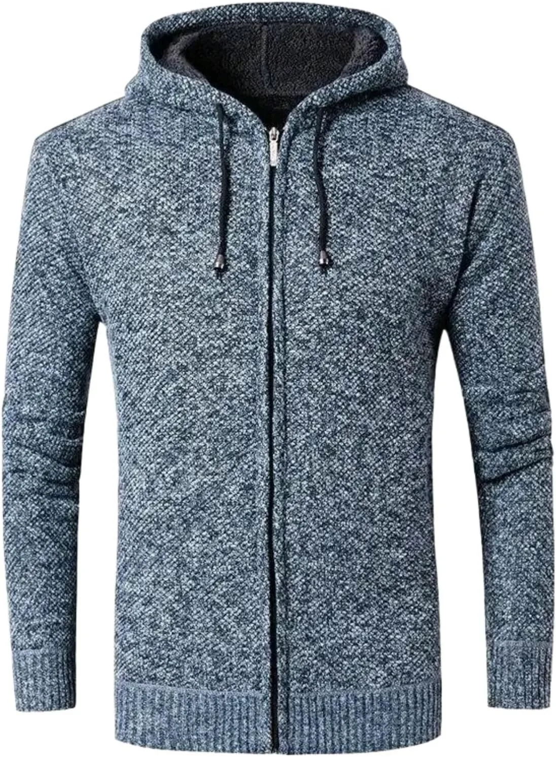 

Мужской зимний толстый вязаный свитер с капюшоном MQMYJSP