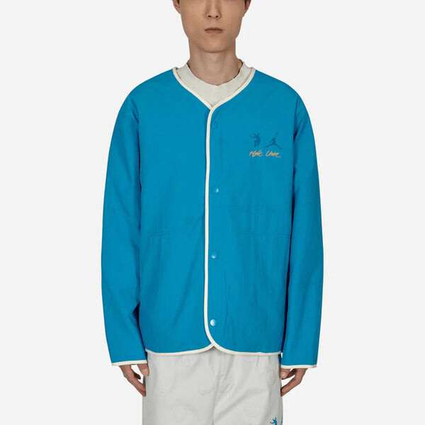 Куртка Men's Air Jordan x Union Crossover Solid Color Printing Logo reversible Long Sleeves Jacket US Edition Blue / Gray, синий — фото 3