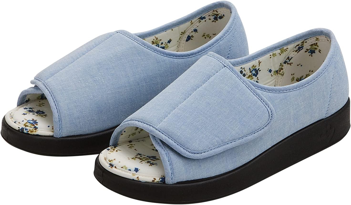 

Тапочки Silverts 15180 Extra Wide Adjustable Closure Open Toes for Indoor/Outdoor, цвет Denim