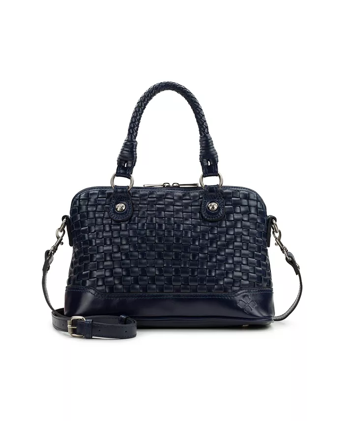 

Тканая сумка-мессенджер Emeretta Medium Satchel Patricia Nash, синий