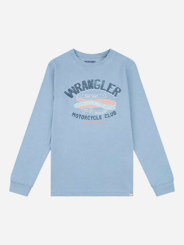 

Детская футболка с длинным рукавом Racer Wrangler, Windward Blue