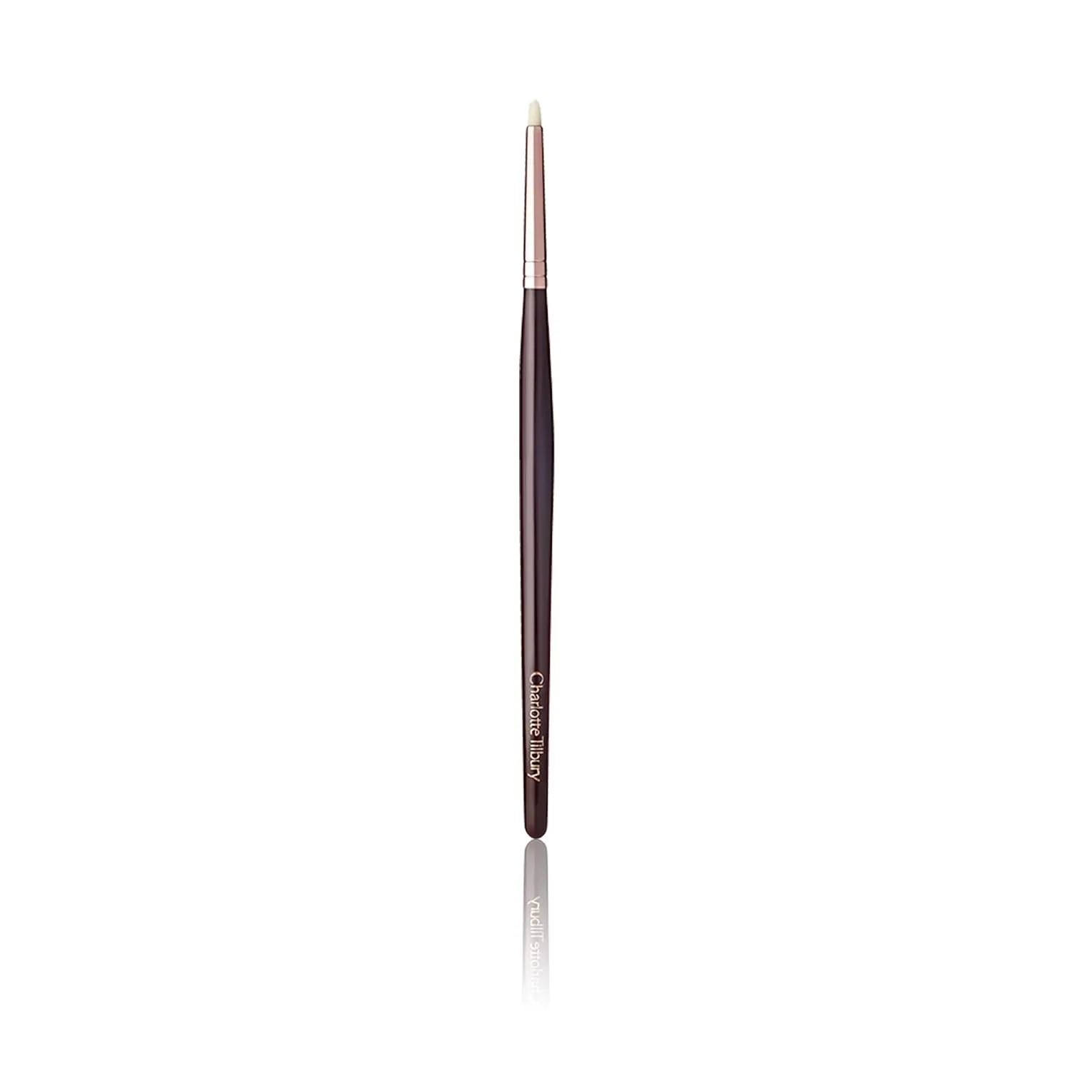 Кисть для подводки глаз Charlotte Tilbury Rose Gold & Night Crimson с деревянной ручкой для точного нанесения вдоль линии ресниц, Rose Gold & Night Crimson