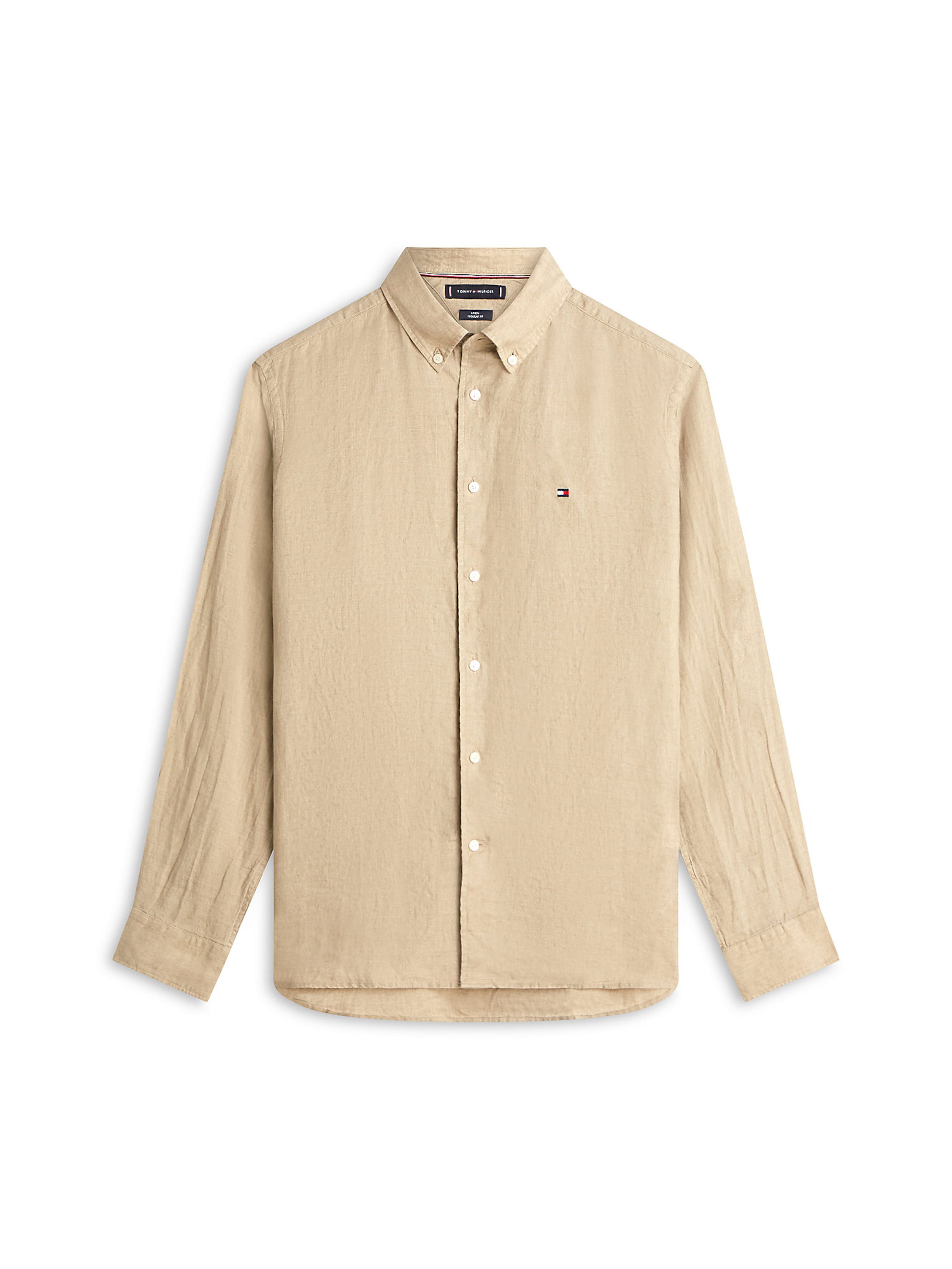 

TOMMY HILFIGER Рубашка на пуговицах бежевого цвета Regular fit