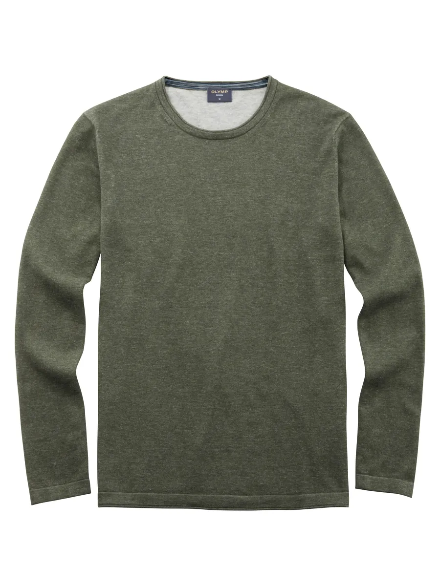 

OLYMP Свитер с круглым вырезом "OLYMP Knit Casual", круглый вырез, зеленый