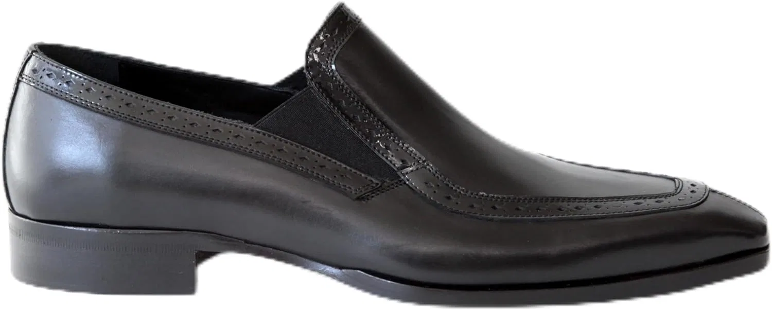 Лоферы Italian Black Leather W/Patent Accent Jo Ghost 4960BIS, черный