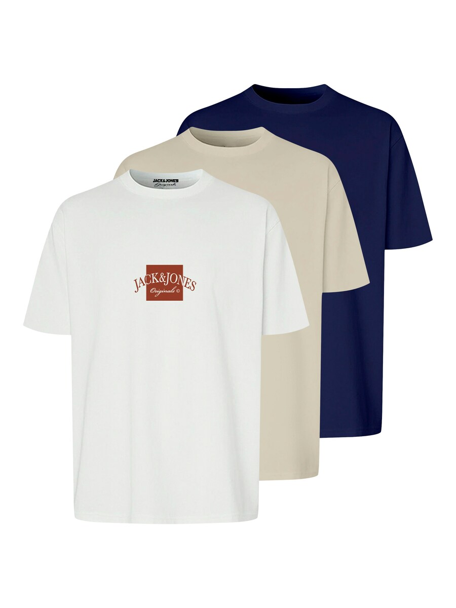 

Рубашка JACK & JONES JORBOSTON, цвет Navy/White/Wool white
