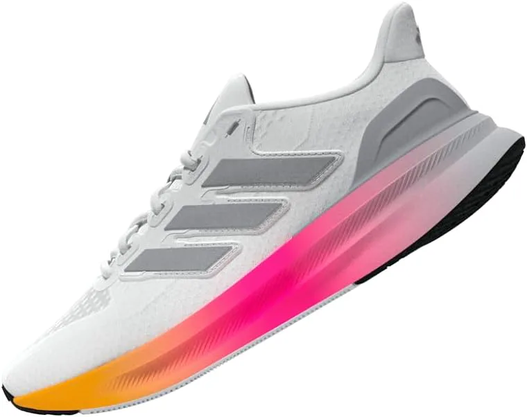 Мужские кроссовки Adidas Ultrabounce 5 для бега, белый/серебристый/черный — фото 2