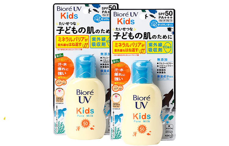 Детский солнцезащитный крем освежающий SPF50 Biore — фото 2