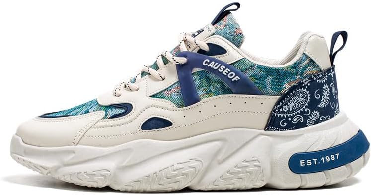 

Мужские дорожные кроссовки для бега, тенниса и ходьбы с амортизацией, спортивные кроссовки, модная повседневная обувь для ежедневного ношения Hhhchpm, синий