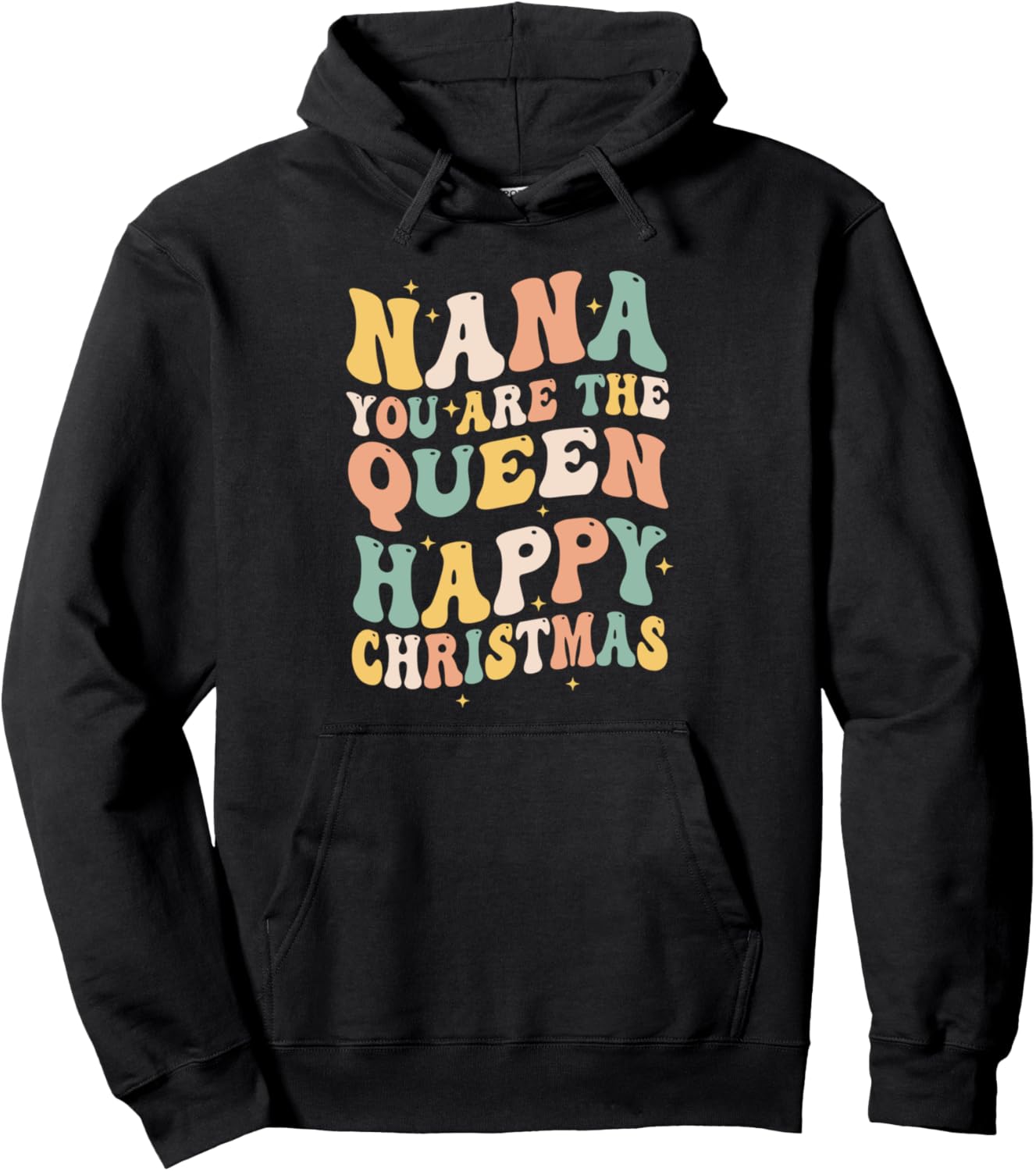 

Нана, ты королева! Счастливого Рождества, Нана, бабушка, толстовка! Mother & Grandmother Gift, черный