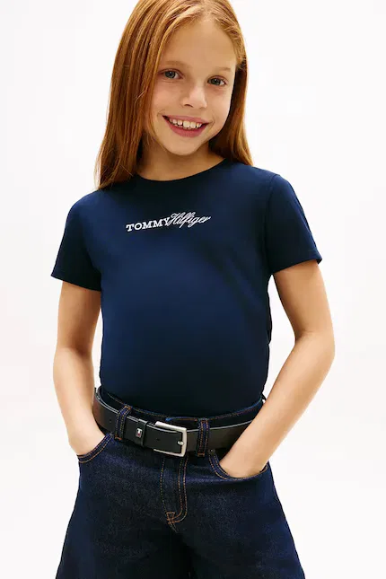 Футболка с коротким рукавом хлопок Tommy Hilfiger, синий