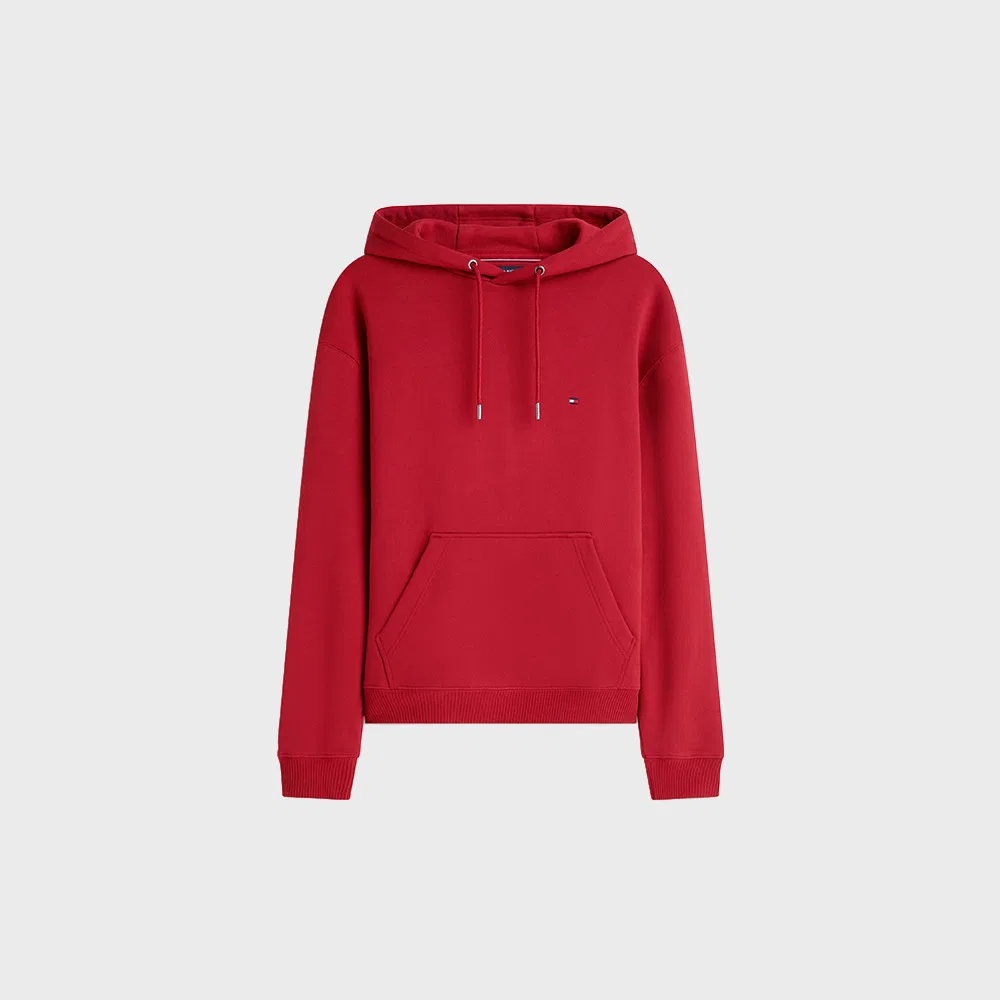 Мужское худи с флагом-логотипом, красное, от Tommy Hilfiger