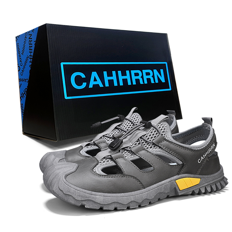 

CAHHRRN Серые противоскользящие противоударные треккинговые ботинки для мужчин, цвет Gray