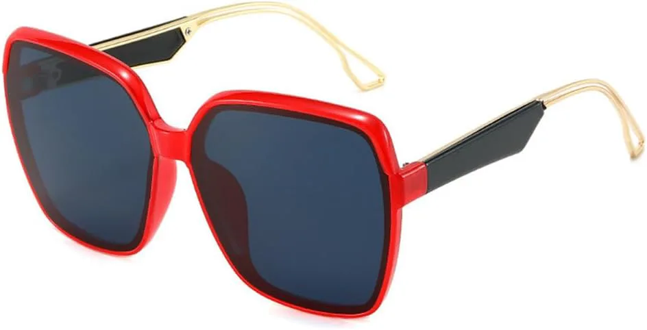 

Модные солнцезащитные очки большого размера для женщин, винтажные, с крупной оправой, с защитой от УФ-излучения, классические женские очки UV400 MTZJH, One Color