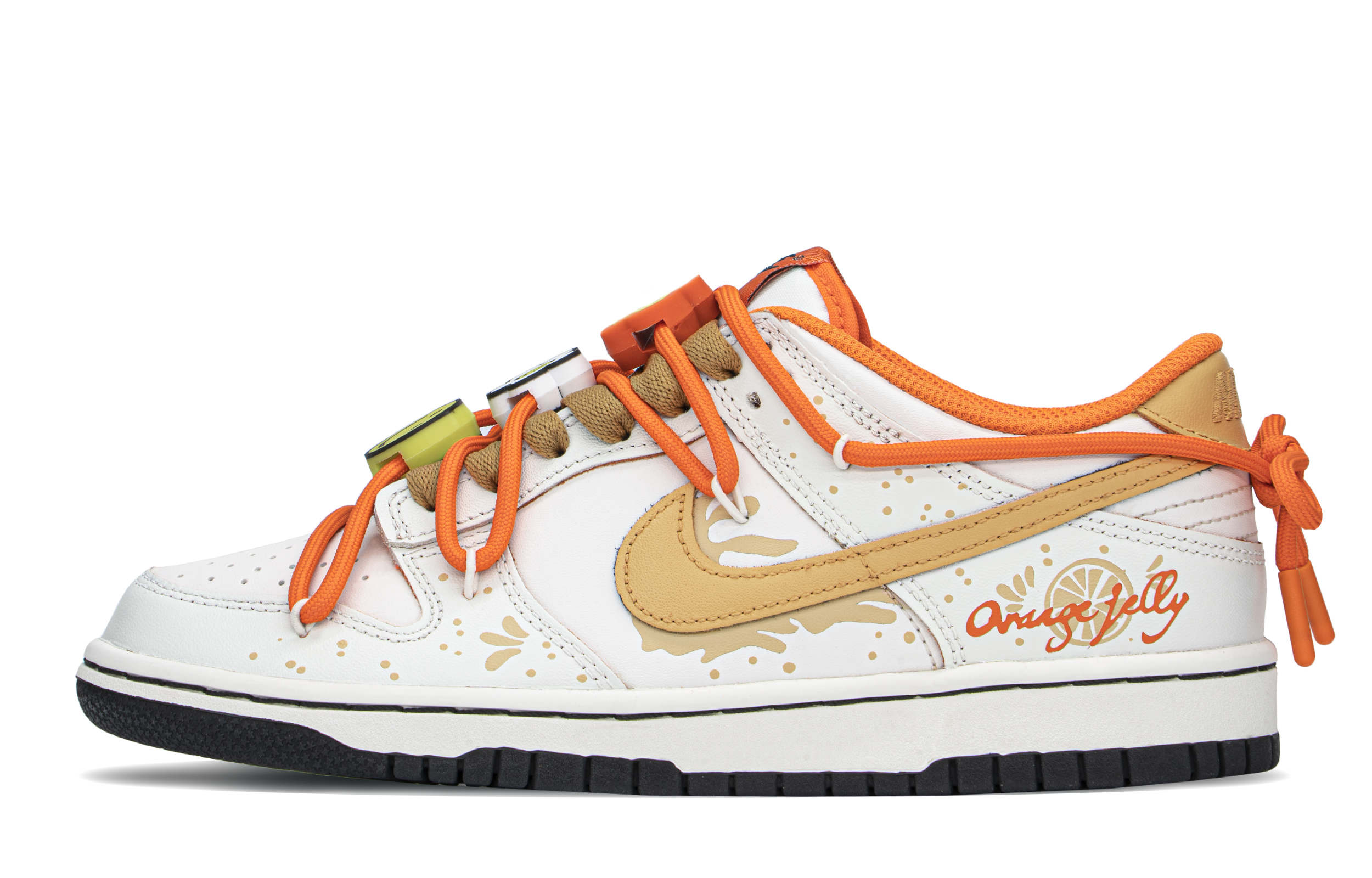 

Кроссовки Nike Dunk Skateboard Shoes Women's Low-Top White/beige/orange/cyan