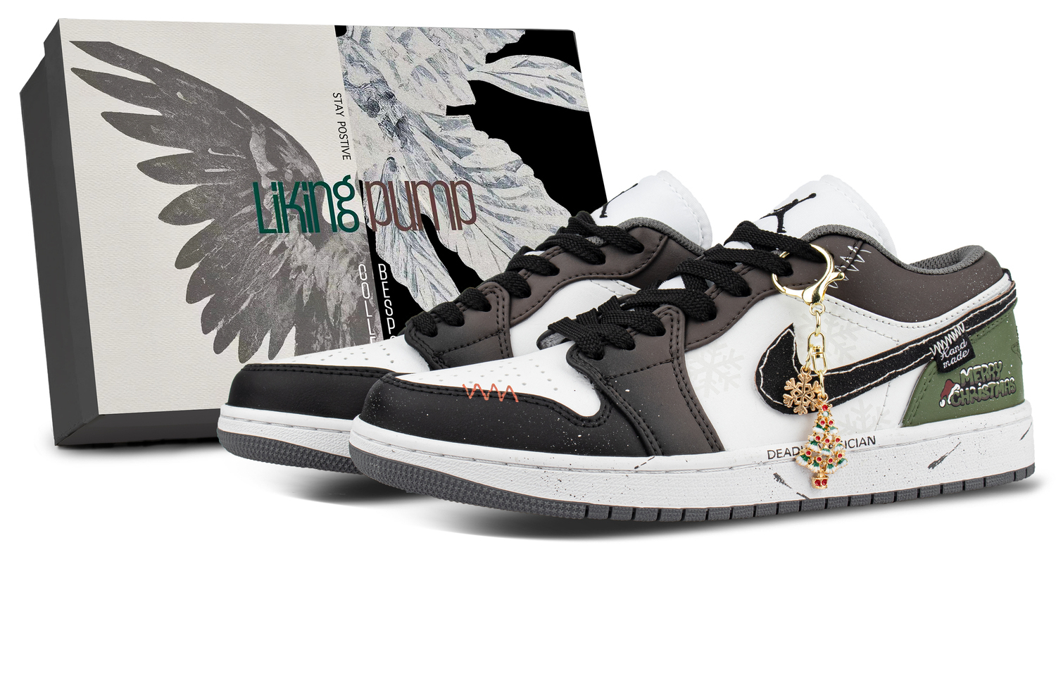 

Кроссовки Air 1 Low top Vintage Basketball Shoes Unisex Jordan, черный зеленый