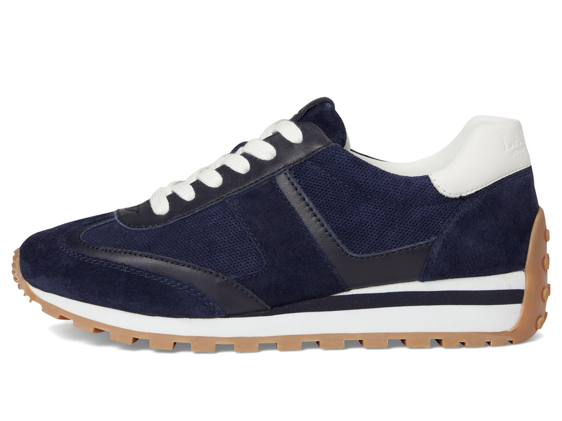 Кроссовки Lauren Ralph Lauren Dani Perforated Suede Sneakers, цвет Lauren Navy/Lauren Navy/Snow White — фото 4