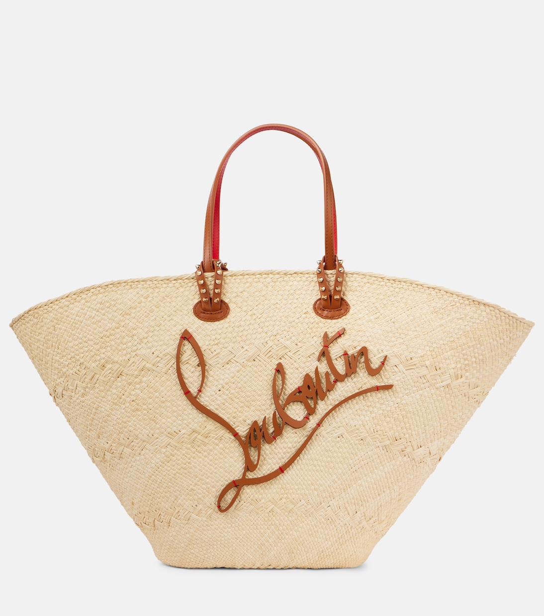 

Кабата большая сумка-тоут из рафии Christian Louboutin, Natural