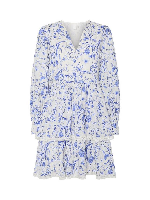 

Платье Elin с длинными рукавами и цветочным принтом YAS, Star White