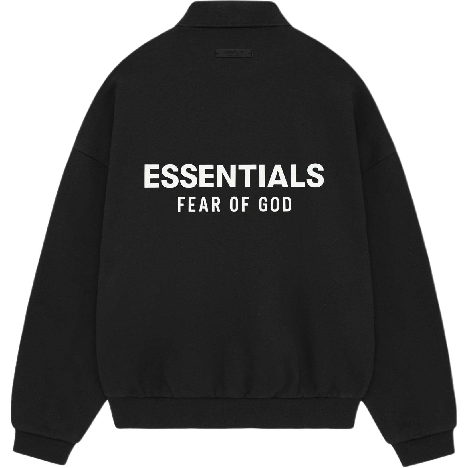 Флисовая поло FW24 Fear Of God Essentials, Метеоритный черный/Черный — фото 2