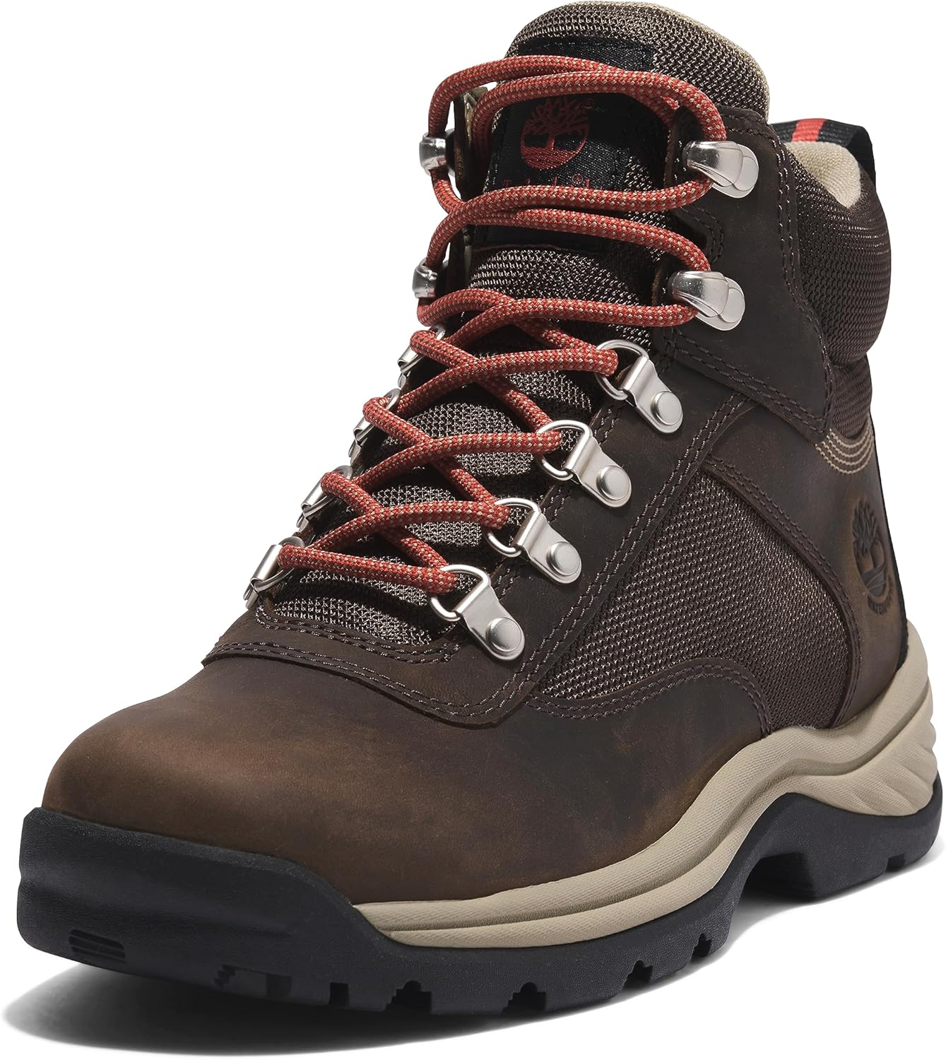 

Женские белые водонепроницаемые походные ботинки Timberland Ledge Mid со шнуровкой, Chocolate Brown