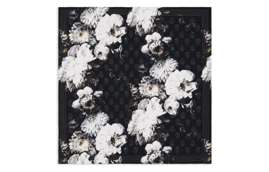 

Alexander McQueen Шарф с цветочным принтом, Multicolor