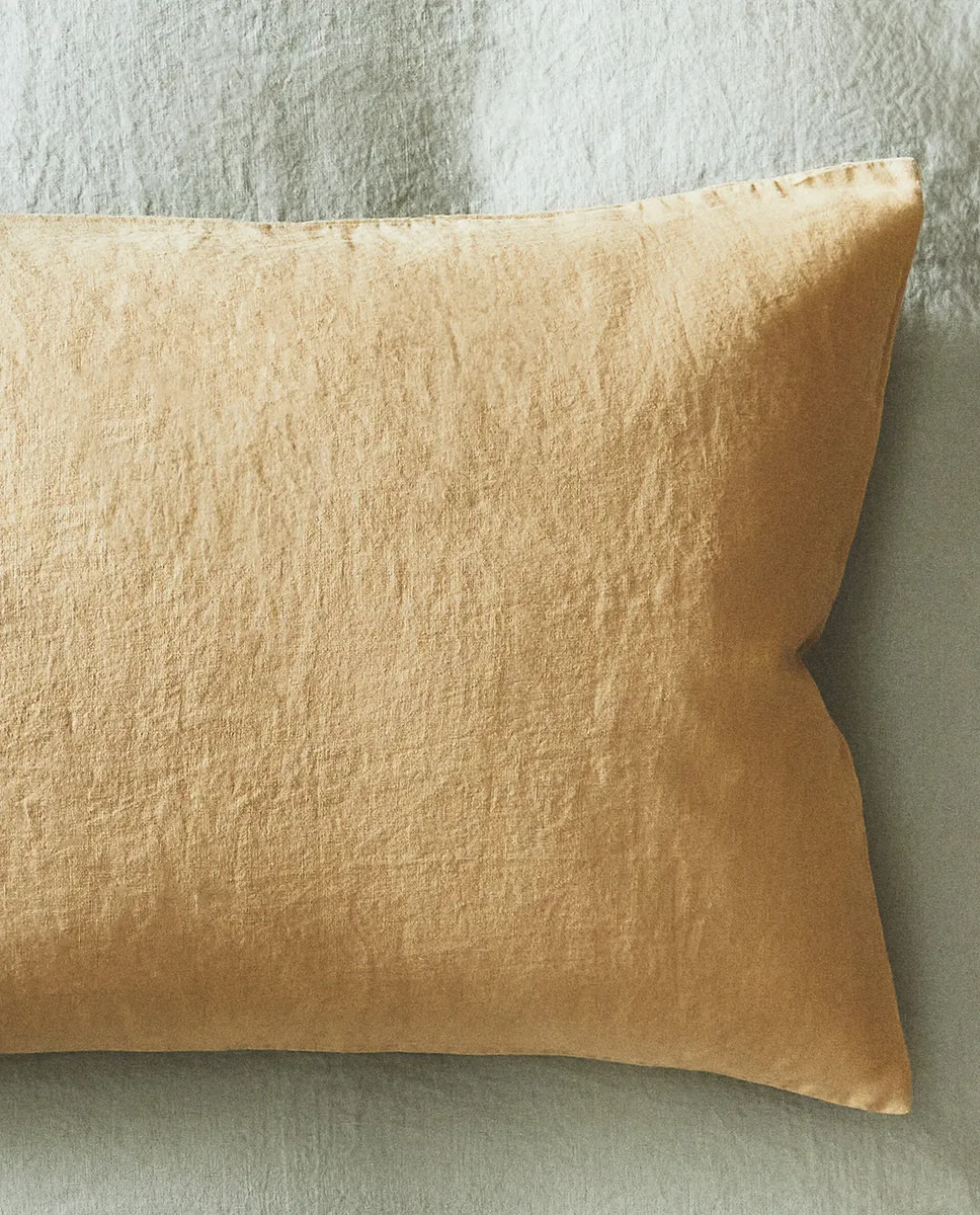 

Льняная наволочка Zara Home, цвет Tan
