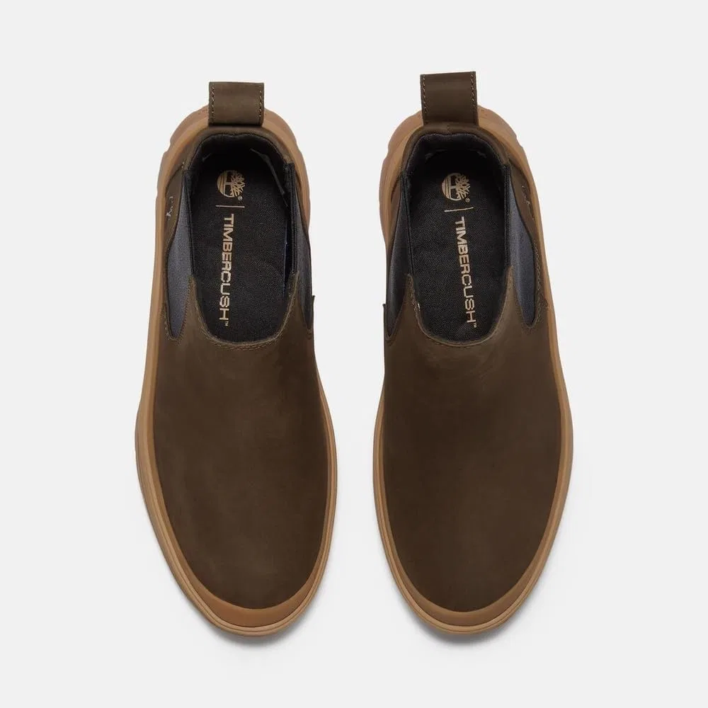 Ботинки Timberland Rxln Mid Chelsea Boot темно-коричневые, размер 38.5 EU W07 - темно-коричневый нубук 38.5 — фото 3