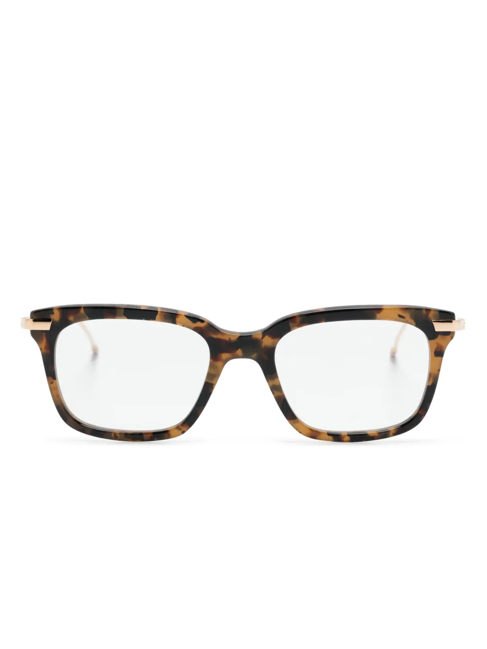 

Очки в квадратной оправе черепаховой расцветки Thom Browne Eyewear, коричневый