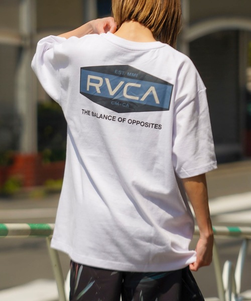 

Мужская футболка с коротким рукавом, принт логотипа на спине RVCA, белый