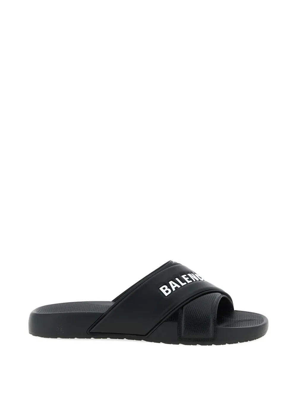 Сланцы Sporty Pool из рельефной кожи Balenciaga, черный