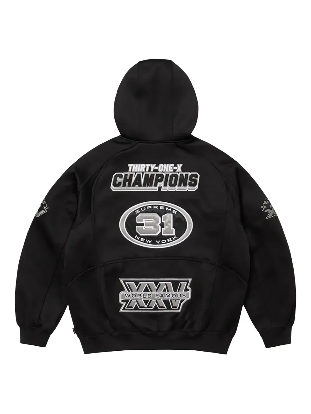 Толстовка с нашивкой и застежкой-молнией Supreme, черный — фото 2