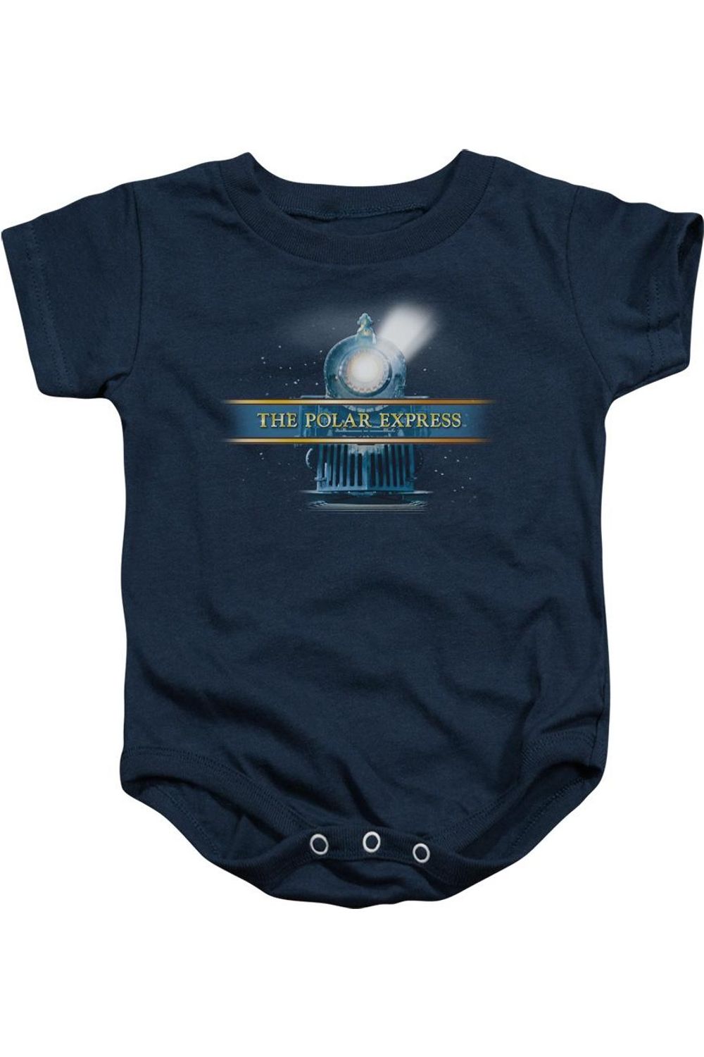 

Детский комбинезон на кнопках с логотипом поезда «Полярный экспресс» Gildan, темно-синий