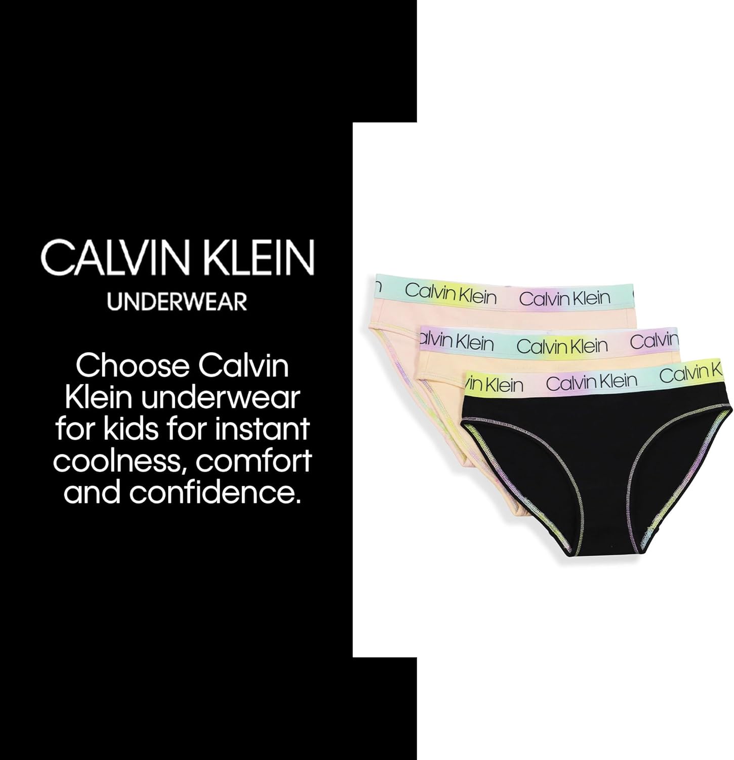 Комплект из 7 пар нижнего белья Calvin Klein Girls Hipster Cotton, Nude, Pink, Light Pink, White, Grey, Black, White — фото 4