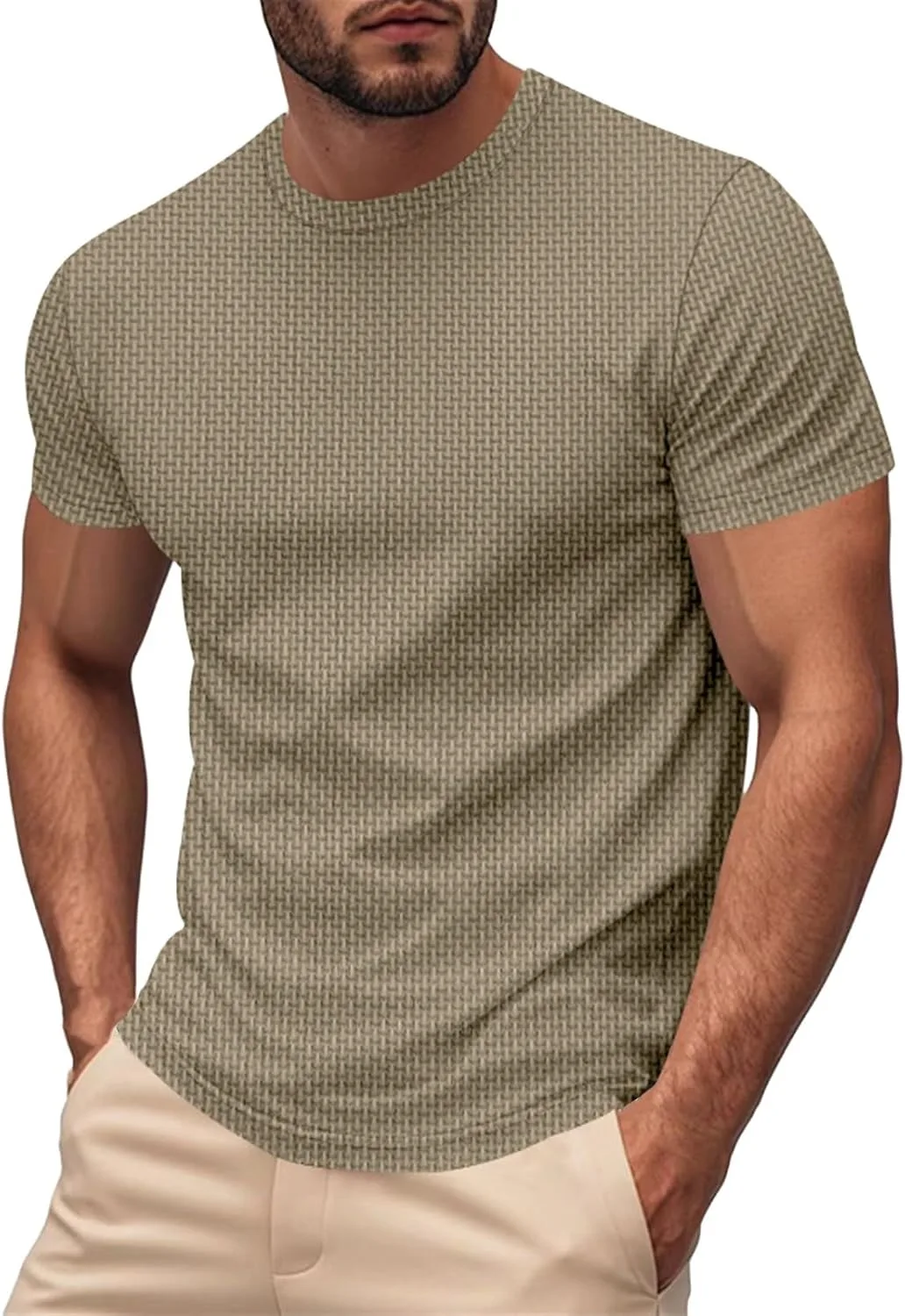 

Мужская футболка Muscle с коротким рукавом и круглым вырезом для тренировок