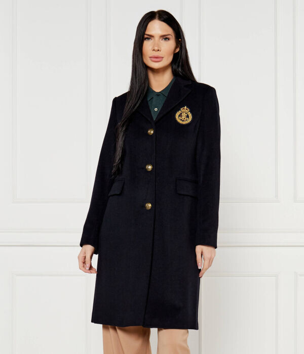 

Пальто шерстяное Lauren Ralph Lauren с добавлением шерсти и кашемира, синий