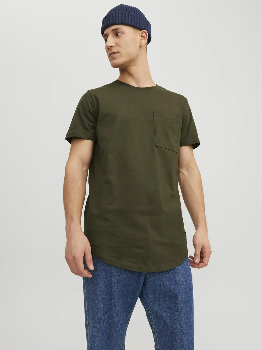 

Рубашка с круглым вырезом Jack & Jones "JJENOA POCKET TEE SS", цвет Forest Night