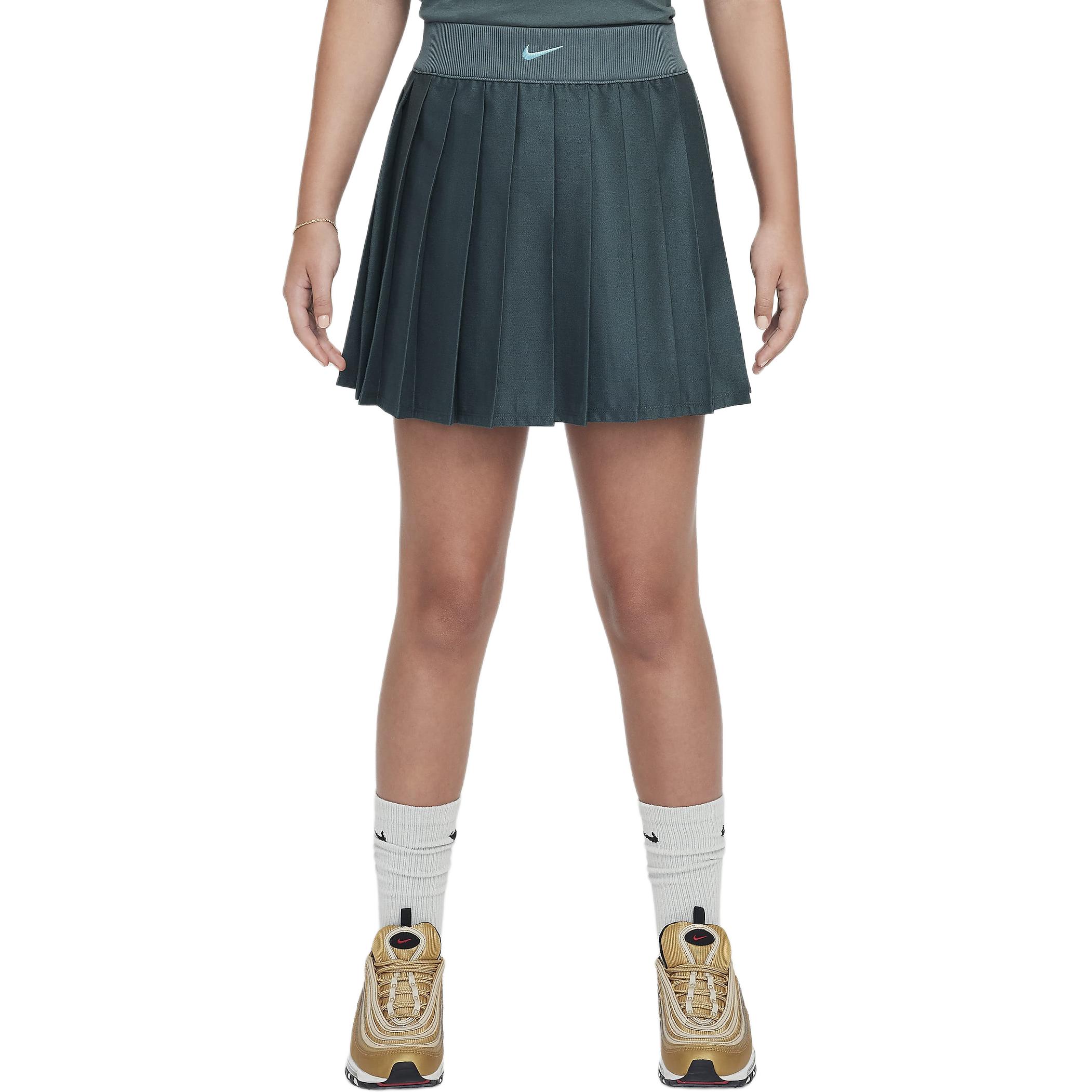 

Nike Спортивная одежда с логотипом бренда и аппликацией умеренная юбка лето для детей 3-7 лет винтаж green/green frost